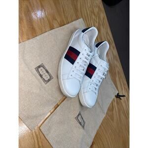Men’s Gucci Ace Sneaker - Leather ‘White Blue’ size 8